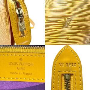 Louis Vuitton Shopping Jacques Tassili Shoulder leather Saint Bag Yellow Epi
